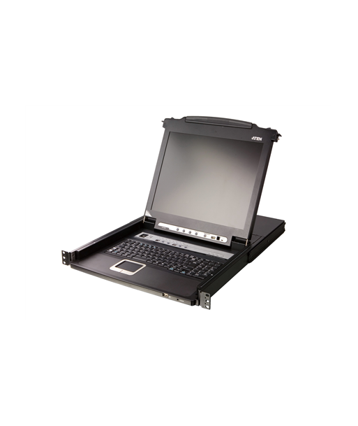 Aten | 8-Port PS/2-USB VGA 17" LCD KVM Switch with Daisy-Chain Port and USB Peripheral Support | CL5708M