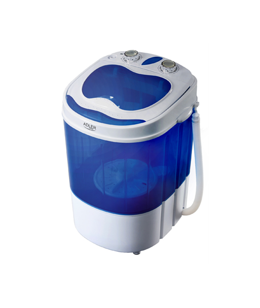 Pesumasin Adler AD 8051, Top loading, Washing capacity 3 kg, Unspecified RPM, Depth 37 cm, Width 38 cm, White/Blue