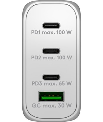 Goobay 65556 USB-C PD Multiport Quick Charger (100 W), White Goobay