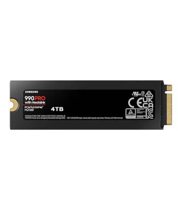 SSD SAMSUNG 990 PRO with Heatsink 4TB M.2 PCIe Gen4 NVMe TLC Write speed 6900 MBytes/sec Read speed 7450 MBytes/sec 2.3mm TBW