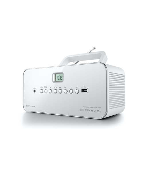 Kaasakantav raadio Muse, M-28RDW, CD/MP3 Player with USB, White