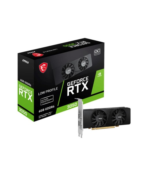 Graphics Card MSI NVIDIA GeForce RTX 3050 6 GB GDDR6 96 bit PCIE 4.0 16x Dual Slot Fansink 2xHDMI 1xDisplayPort RTX3050LP6GOC