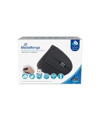 MOUSE USB OPTICAL WRL 6-BUTTON/RIGHT BLACK MROS232 MEDIARANGE