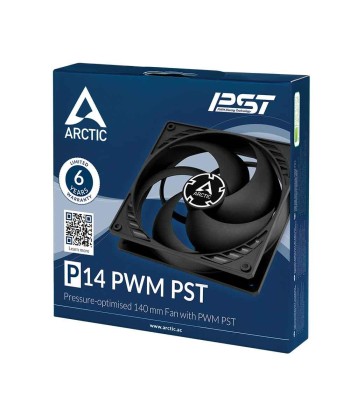 ARCTIC P14 PWM PST Black - 140mm Вентилятор для корпуса - Превосходный воздушный поток и тихая работа