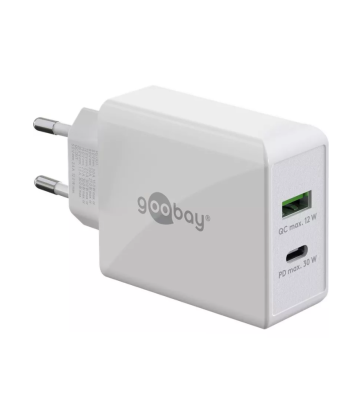 Goobay 30W Dual USB-C PD Kiirlaadija - Valge