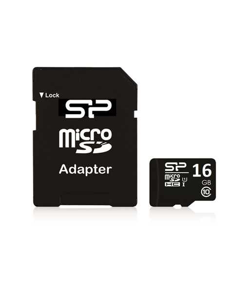 Silicon Power 16 GB, MicroSDHC, Flash memory class 10, SD adapter