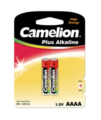 Camelion Plus Alkaline AAAA LR61 1.5V Batteries - 2 Pack