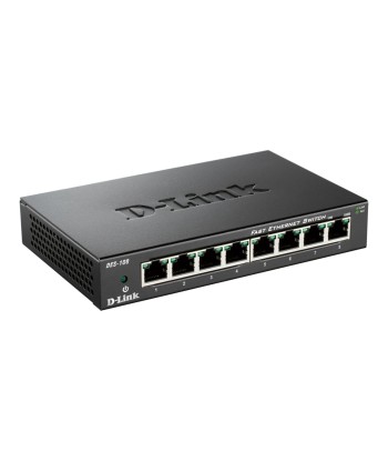 D-Link, Ethernet Switch, DES-108/E, Unmanaged, Desktop, 10/100 Mbps (RJ-45) ports quantity 8, 60 month(s)