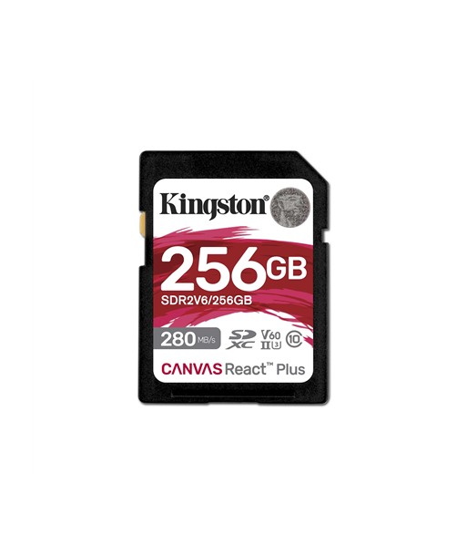 Kingston Canvas React Plus   256 GB   SD   Flash memory class 10