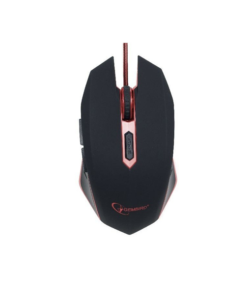 Игровая мышь Gembird MUSG-001-G - Черно-красная, USB