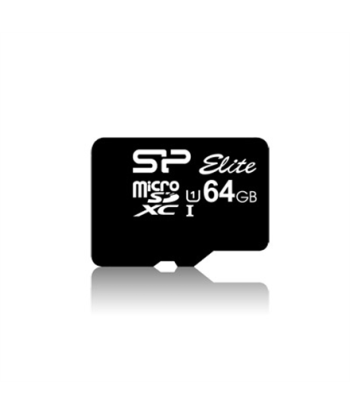 Silicon Power Elite UHS-I 64 GB, MicroSDXC, Flash memory class 10, SD adapter