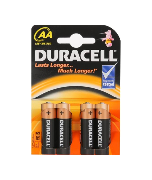 Duracell AA/LR6, Alkaline Basic MN1500, 4 pc(s)