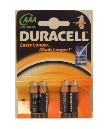 Duracell AAA/LR03, Alkaline Basic MN2400, 4 pc(s)