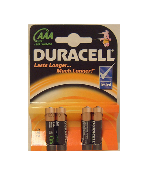 Duracell AAA/LR03, Alkaline Basic MN2400, 4 pc(s)