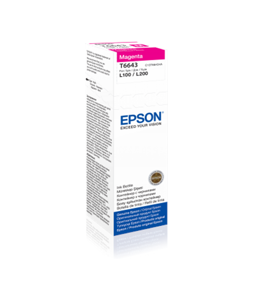 Epson T6643 Ink bottle 70ml Ink Cartridge, Magenta
