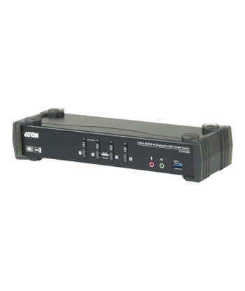 Aten | 4-Port USB3.0 4K DisplayPort KVMP Switch with Built-in MST Hub | CS1924M