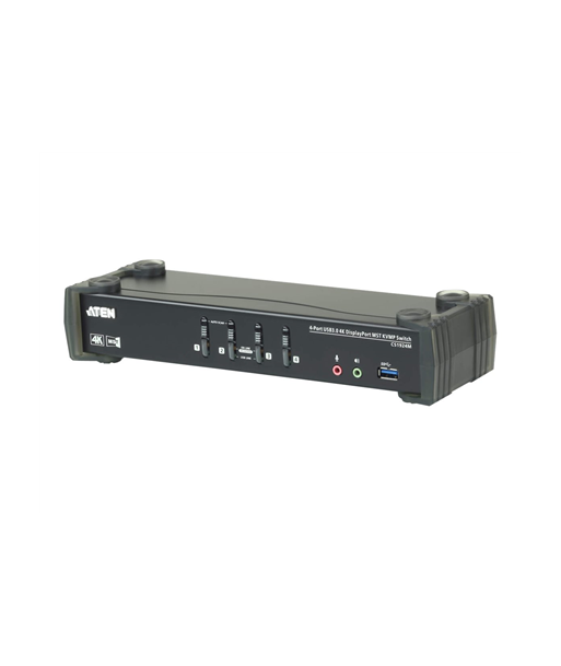 Aten | 4-Port USB3.0 4K DisplayPort KVMP Switch with Built-in MST Hub | CS1924M