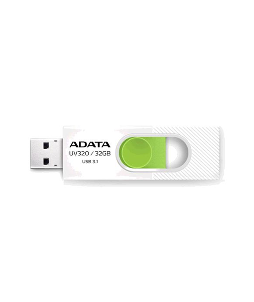 ADATA, UV320, 32 GB, USB 3.1, White/Green