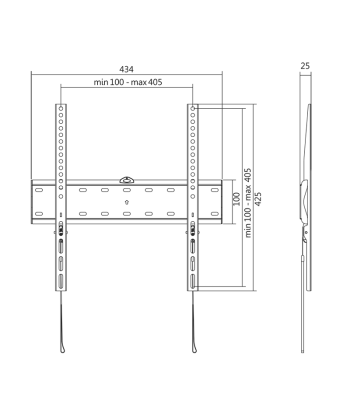 Seinakinnitus Logilink BP0013 TV, 32"-55", fix, 25mm Logilink