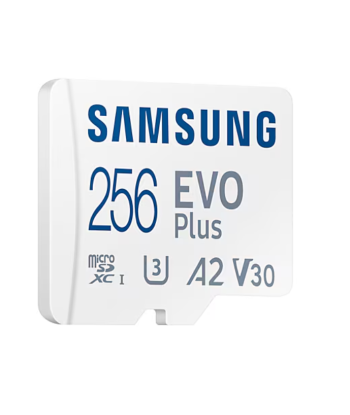 Samsung MicroSD Card EVO Plus 256 GB microSDXC Memory Card Flash memory class U3, V30, A2