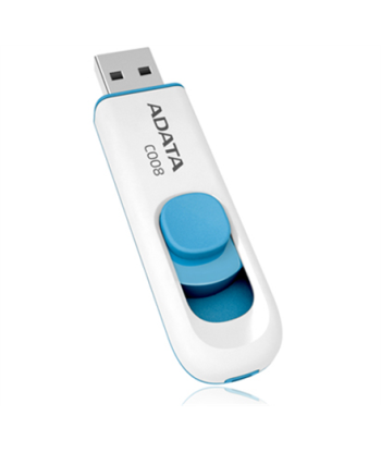 ADATA C008 16GB USB 2.0 Flash Drive - White/Blue