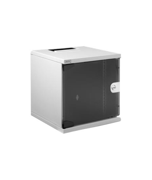 Digitus, 6U Wall Mounting Cabinet, DN-10-05U-1, Grey, Safety class rating IP20, 200° door opening angle, Lockable safety-glass