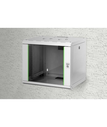 Digitus Wall Mounting Cabinet DN-19 09-U Grey IP protection class: IP20, Front door: Glass door, single opening