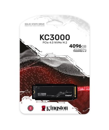 SSD KINGSTON KC3000 4TB M.2 PCIE NVMe 3D TLC Write speed 7000 MBytes/sec Read speed 7000 MBytes/sec 3.5mm MTBF 1800000 hours