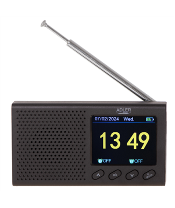 Adler AD 1198 FM Reisiraadio - Must (87.5-108 MHz, RDS, 3W)