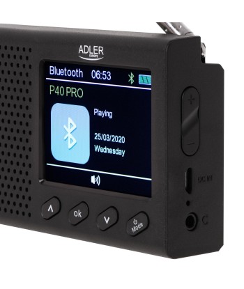 Adler AD 1198 FM Дорожное Радио - Черный (87.5-108 MHz, RDS, 3W)