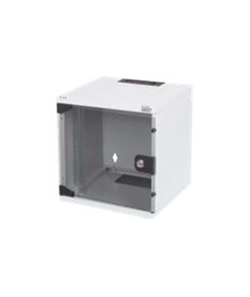 Digitus Wall Mounting Cabinet DN-10-06U-B Black IP protection class: IP20, Front door: Glass door, single opening