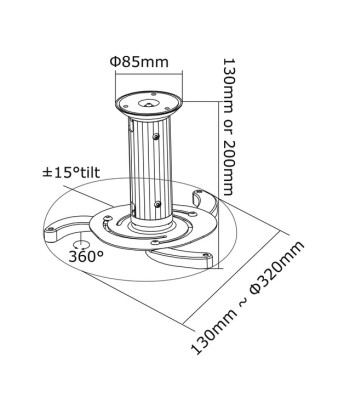 Neomounts BEAMER-C80 Projektori Laekinnitus - Kuni 15kg