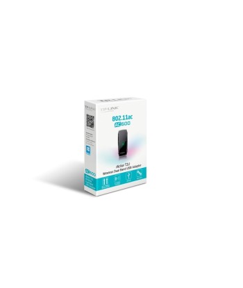 TP-LINK AC600 Wireless Dual Band USB 2.0 Adapter Archer T2U Internal Antenna, 2.4GHz/5GHz, 150+433 Mbps