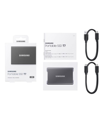 Samsung T7 Portable SSD 2TB USB 3.2 Gray