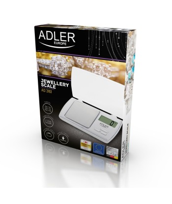 Прецизионные весы Adler AD 3161 - 0.5 кг, Точность 0.01 г, Белые