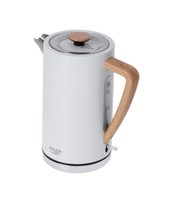 Adler AD 1347W Electric Kettle - White, 1.5L, 2200W, Stainless Steel