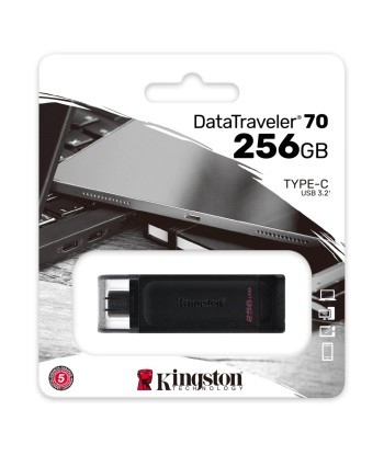 Kingston DataTraveler 70 256GB USB 3.2 Gen 1 Type-C mälupulk - Must
