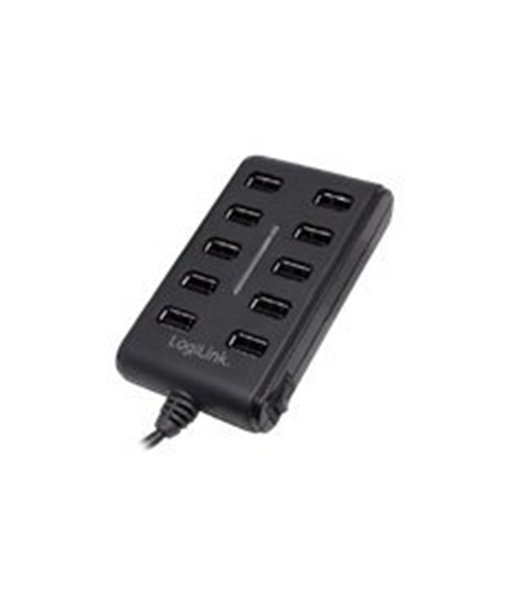 Logilink UA0125 USB Hub 10-Port USB2.0 with power adapter 3.5A, | Logilink