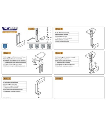 PC ACC DESK MOUNT 30KG/CPU-D200BLACK NEOMOUNTS